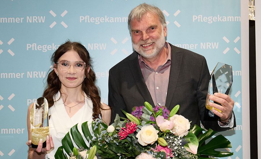 Jessica Ann Kremer und Andreas Fuhrmann bei der Preisverleihung